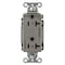 Hubbell Wiring Device-Kellems Straight Blade Receptacle, 5-20R, 20 A, 125V AC, 2 Pole, 3 Wire, Grounded DR20C2GRY - alternate 2